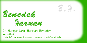 benedek harman business card